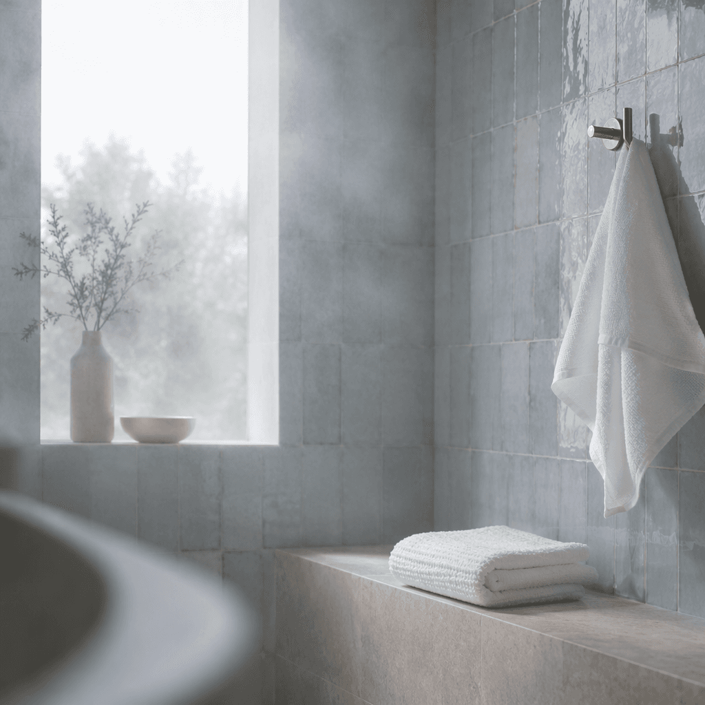 Mist Calm bathroom palette scene